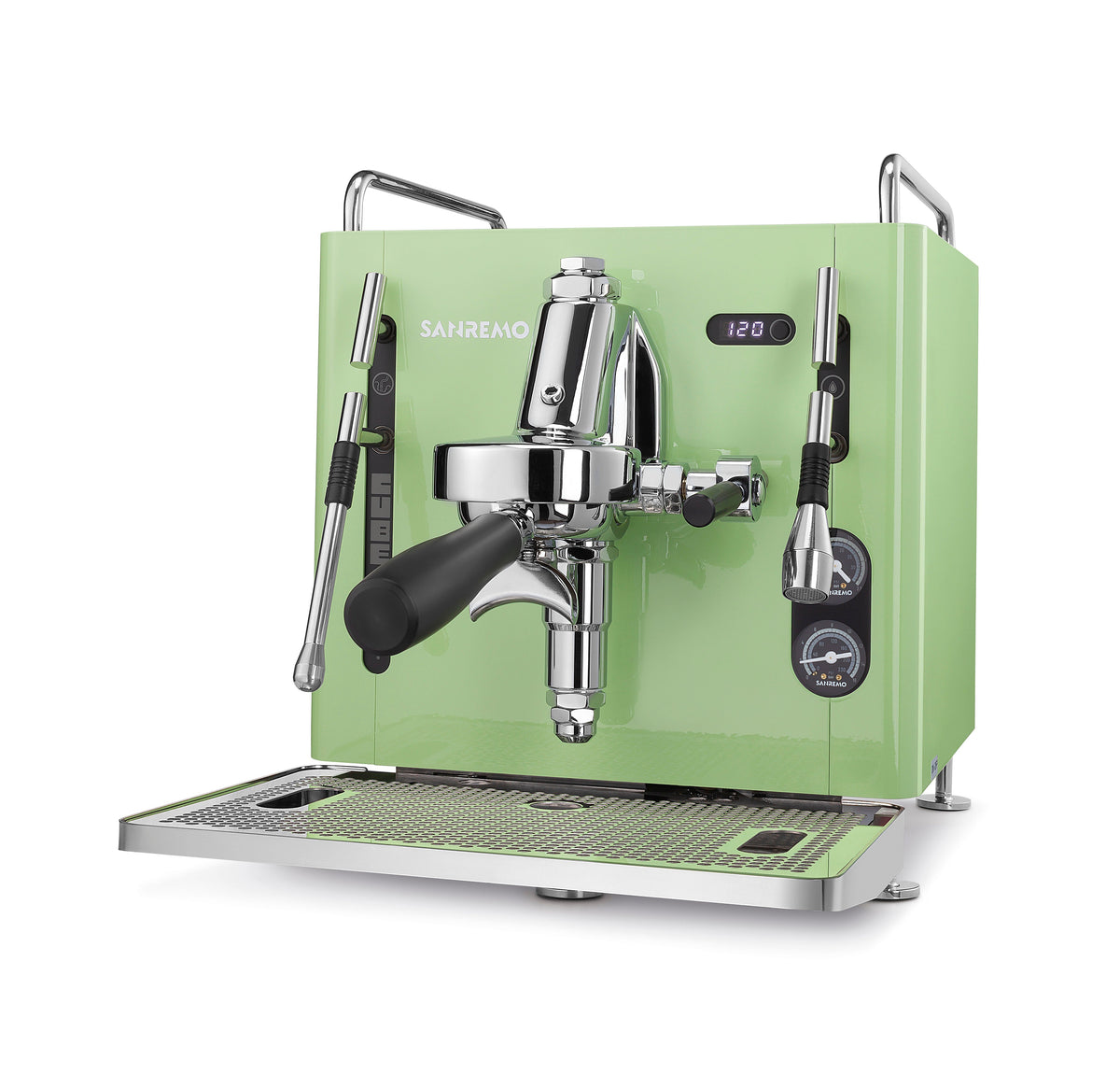 Sanremo Cube R espresso machine in Matcha Green